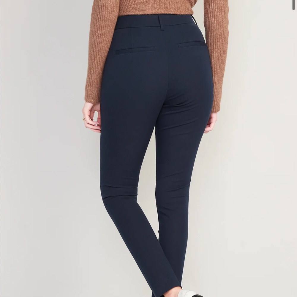 Curvy High Waisted Pixie Skinny Ankle Pants - True Navy